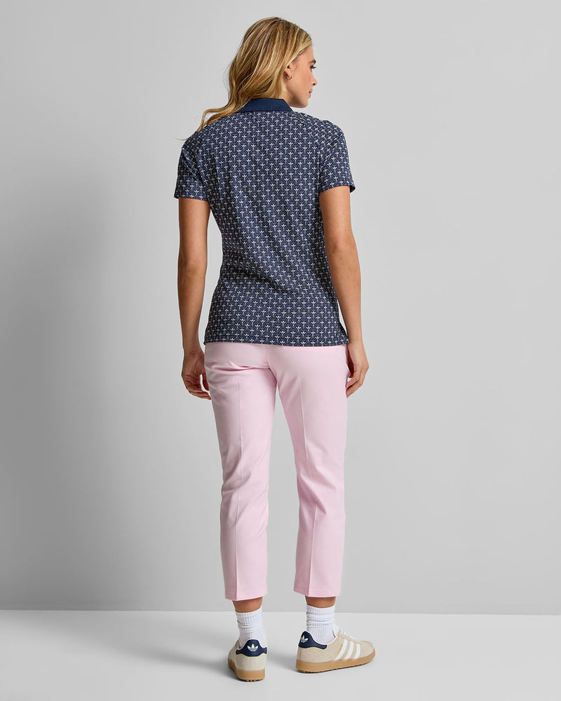 Originals All Over Trefoil Polo Night Indigo/Chalk White