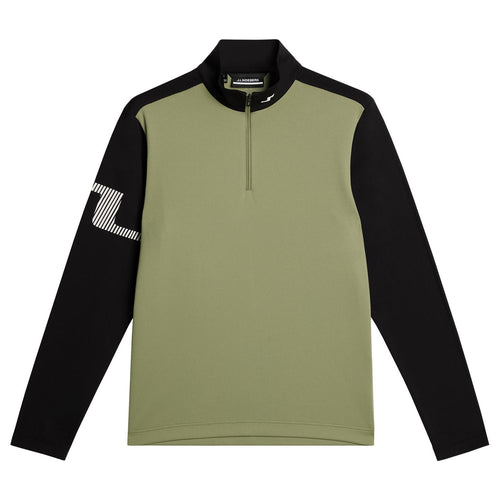 Heath Strike Quarter Zip Mid Layer Oil Green - SS25