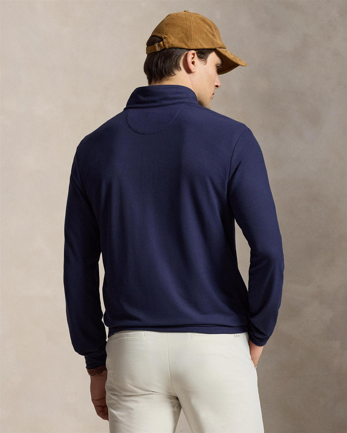 Mesh Quarter Zip Pullover Refined Navy