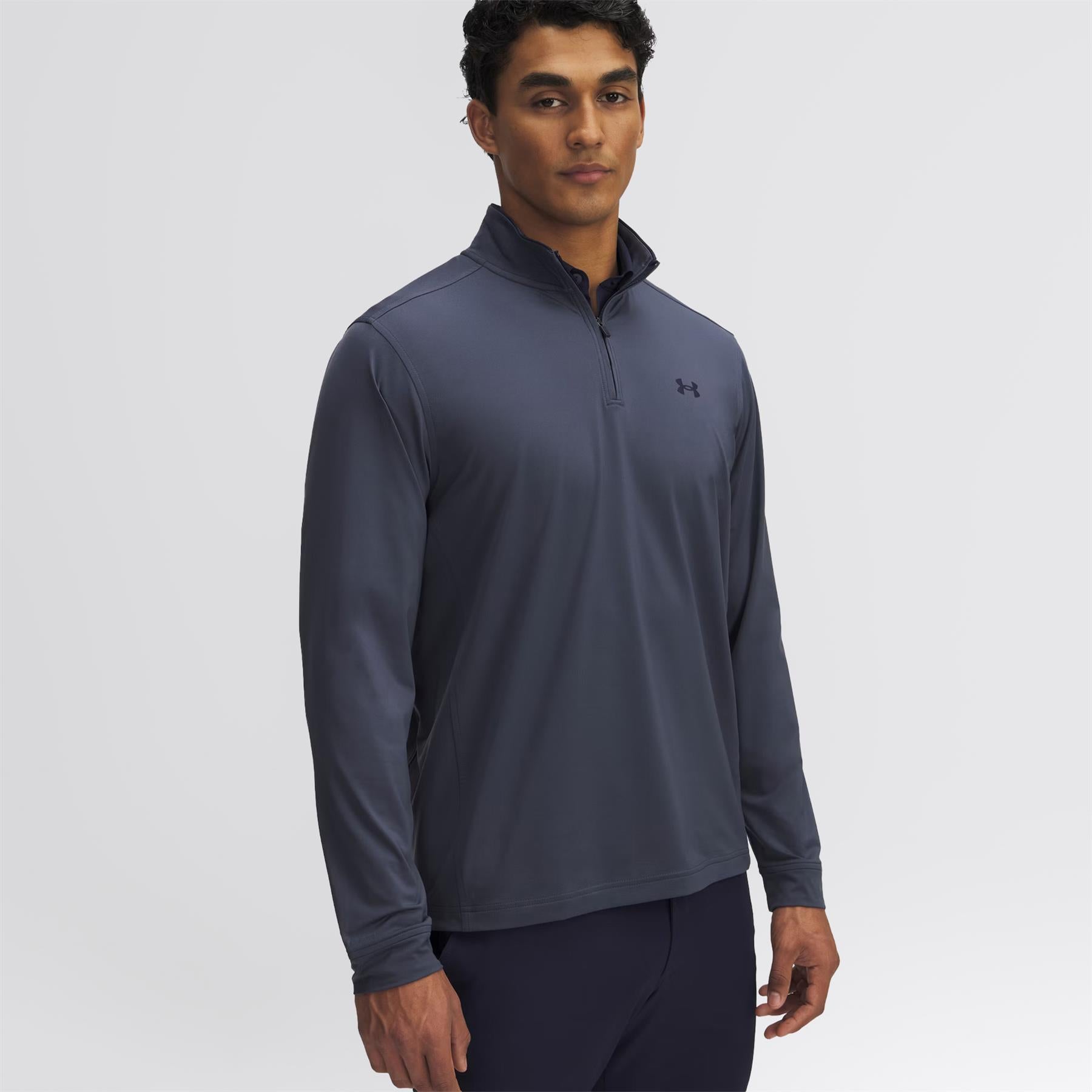 Drive Quarter Zip Mid Layer Downpour Grey/Midnight Navy