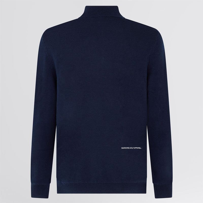 Merino Wool Quarter Zip Windbreaker Midnight