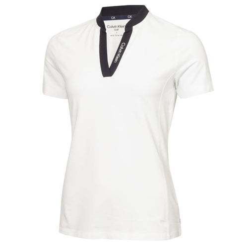 Damen-Poloshirt aus Dayton-Baumwollmischung, Weiß – SS24