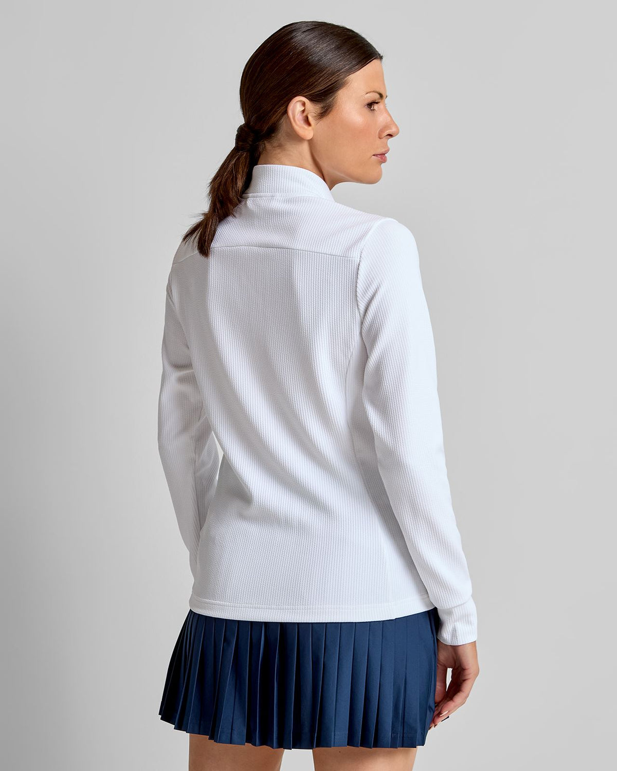 Performance Texture Full Zip Jacket White
