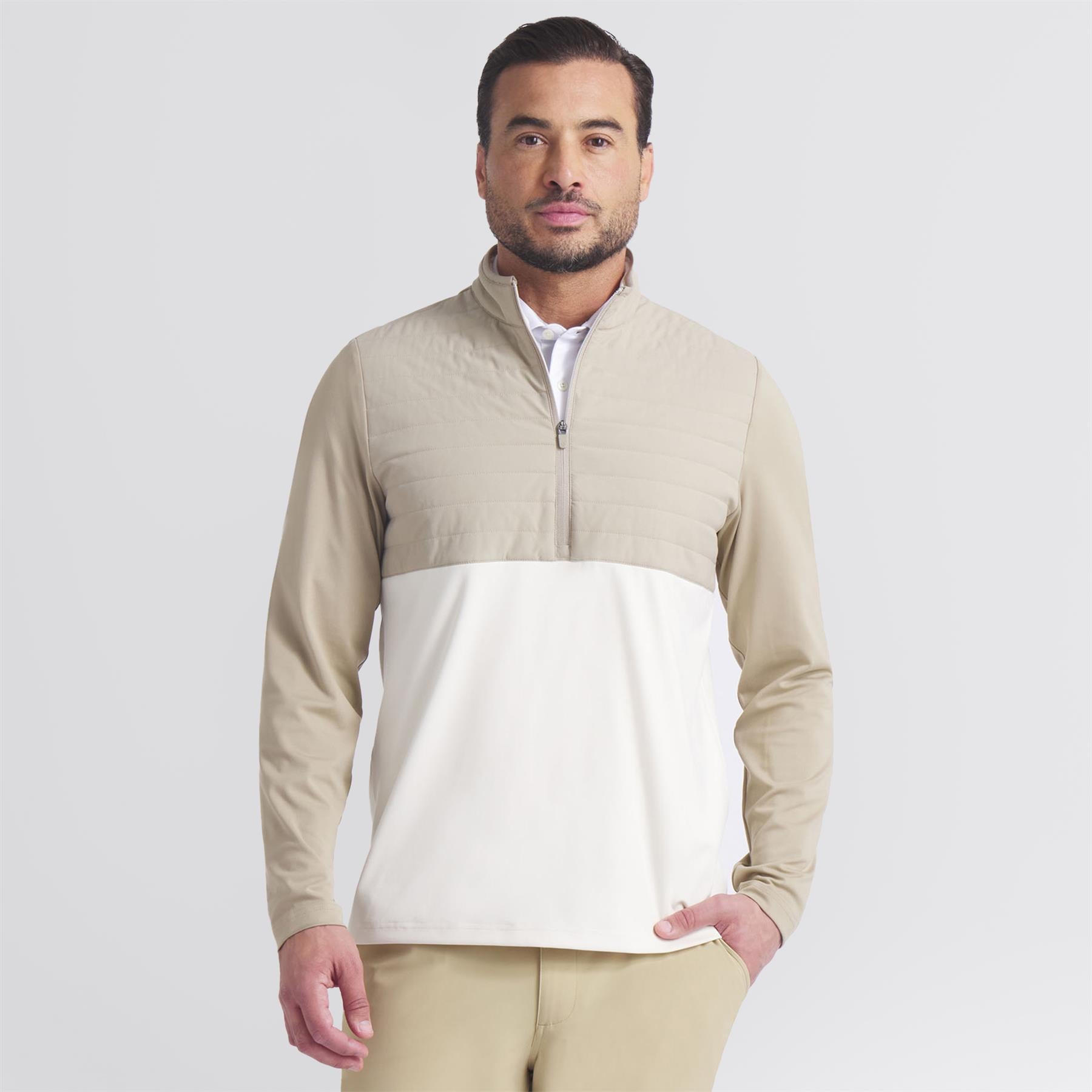 Cloudspun Tech Hybrid Half Zip Ice Coffee