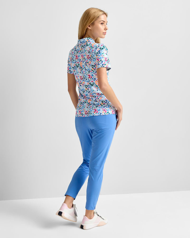 Enya Printed Polo White/Poolside