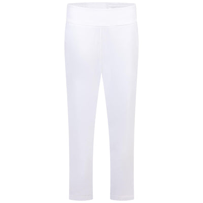 Womens Ultimate365 Regular Fit Solid Ankle Trousers White - SS24