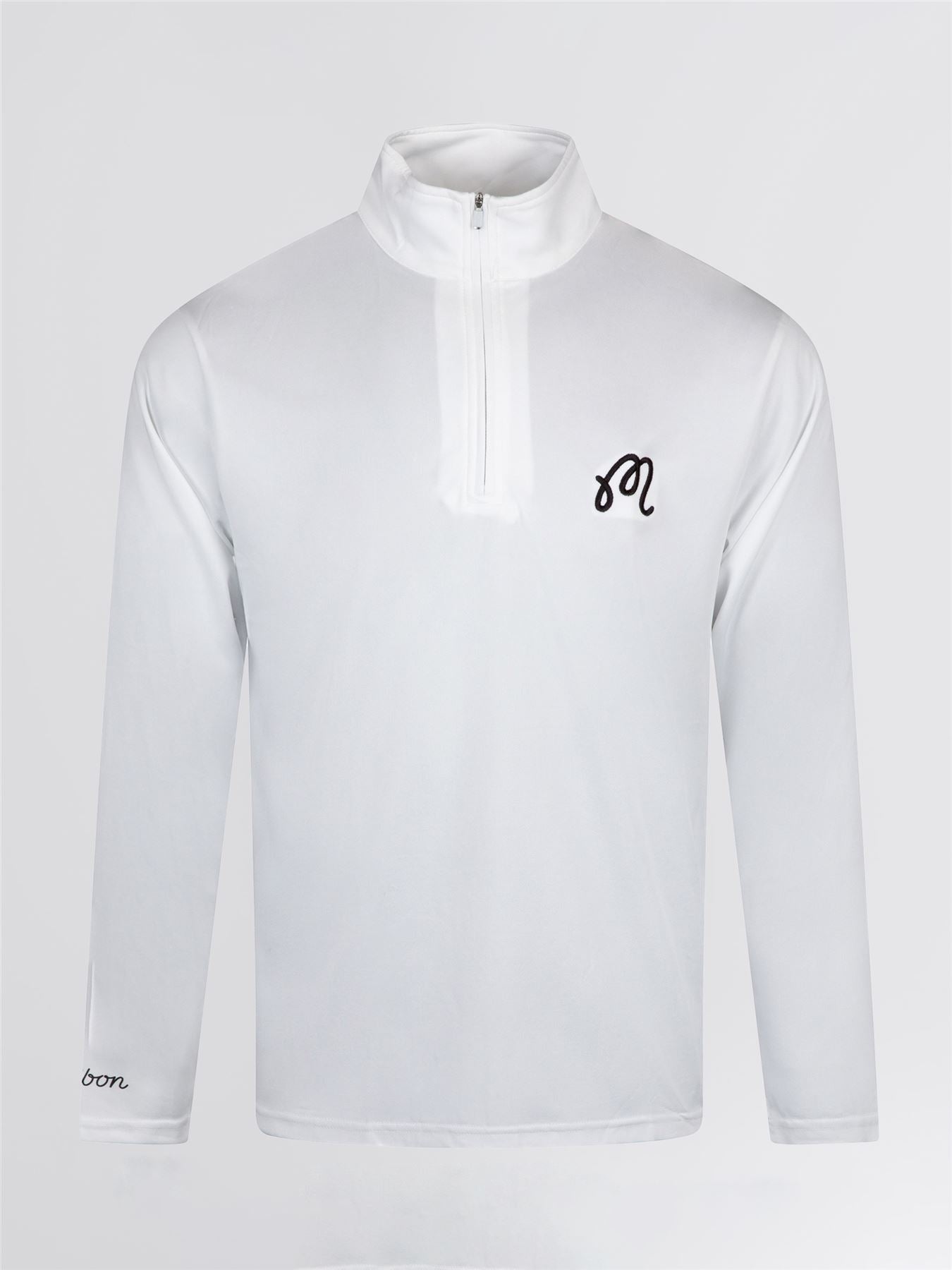 Evergreen Performance Quarter Zip White