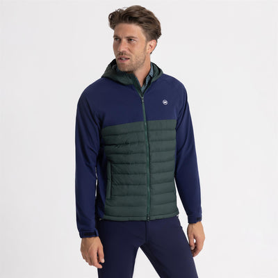 Apex Hybrid Hooded Jacket Nordic Pine/Navy