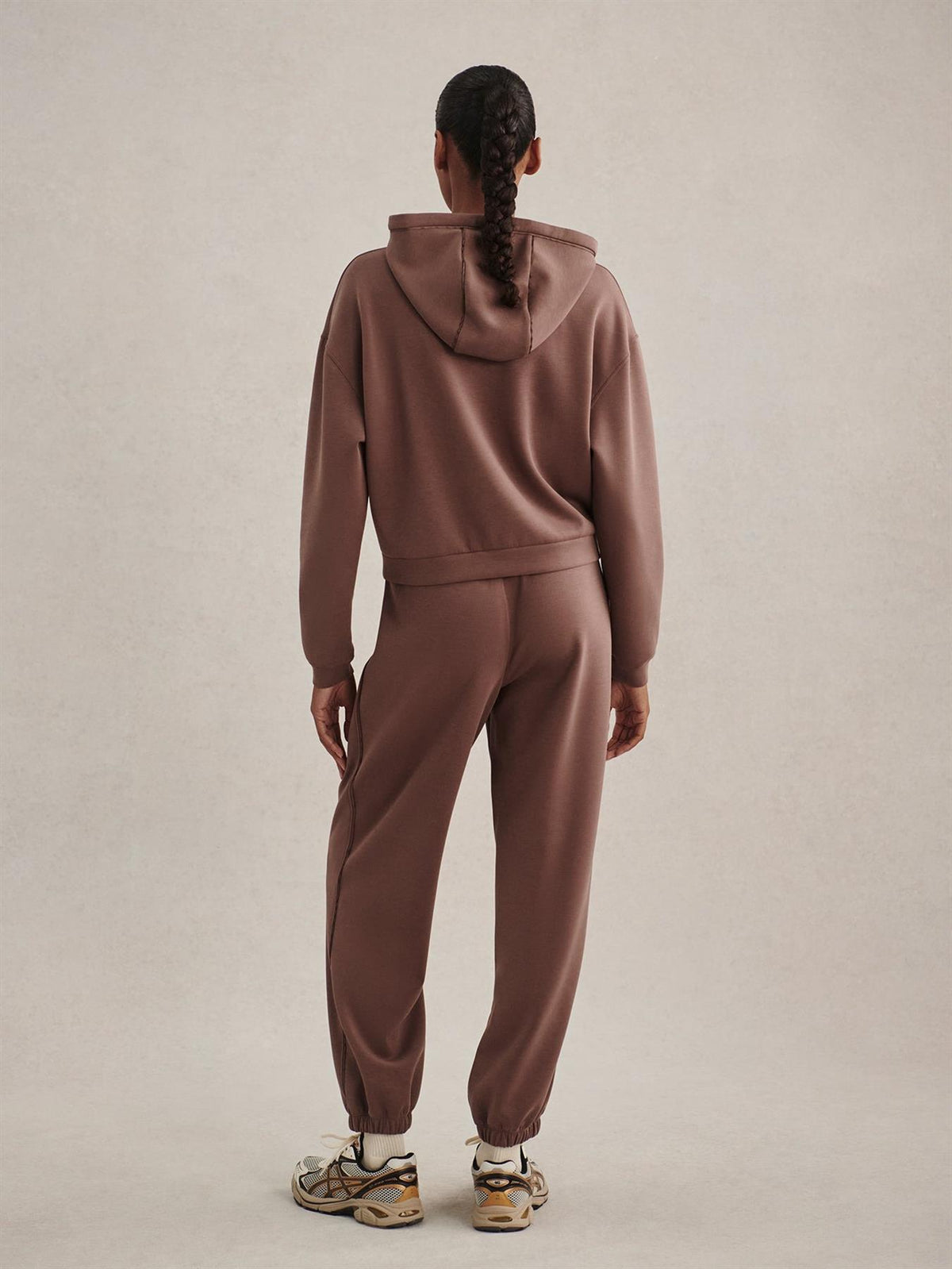 Jorgie Zip Through Hoodie Coffee Quartz