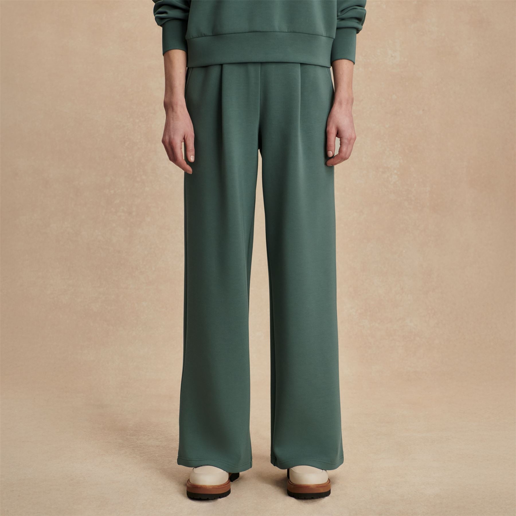 The Extra Wide Leg 29.5 Inch Trousers Dark Forest