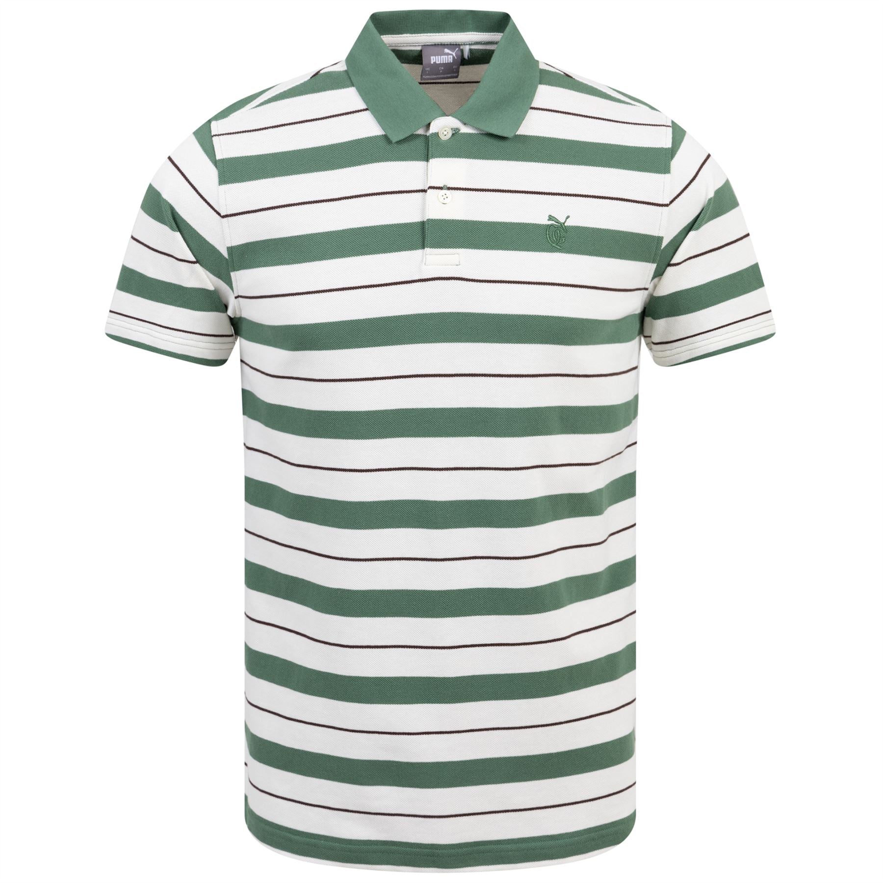 x QGC Sunday Stripe Polo White/Green