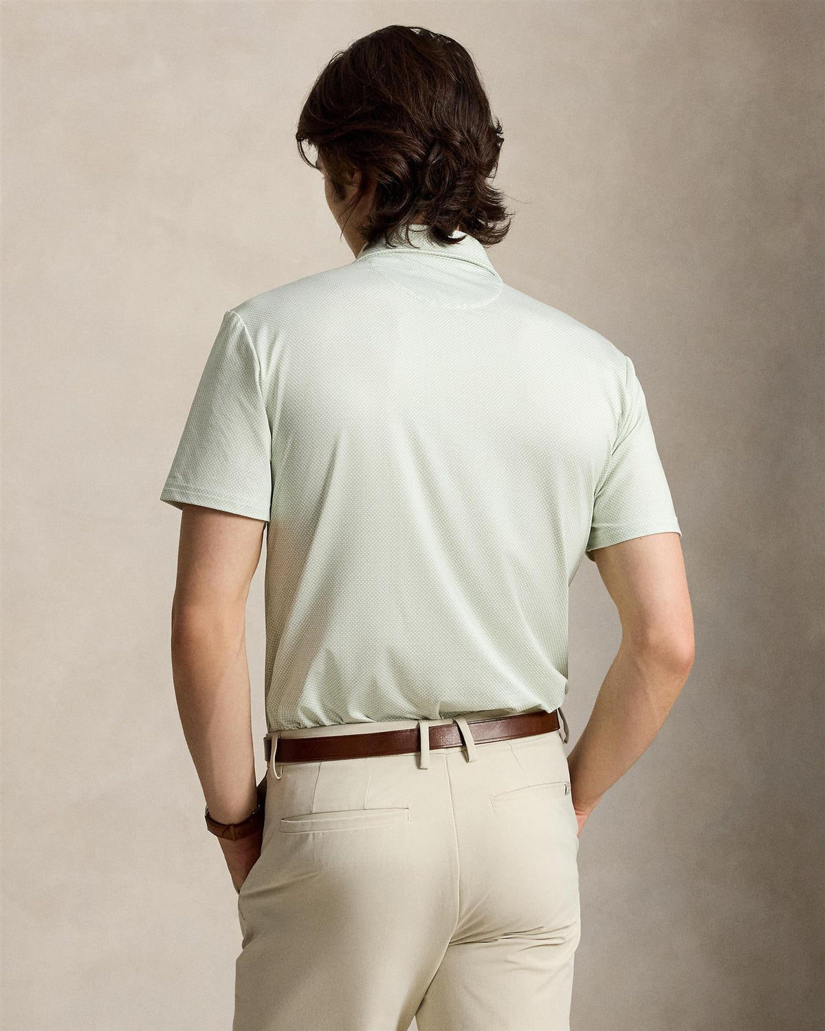 Knit Polo Light Green Fifeshire Geo