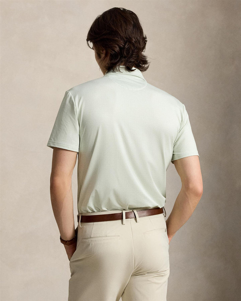 Knit Polo Light Green Fifeshire Geo