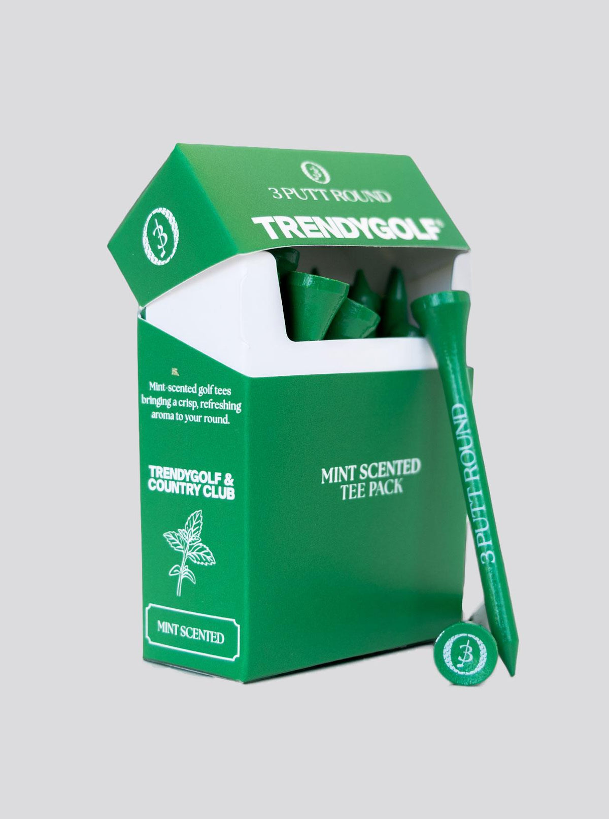x TRENDYGOLF Mint Scent Coloured Tee Pack Green
