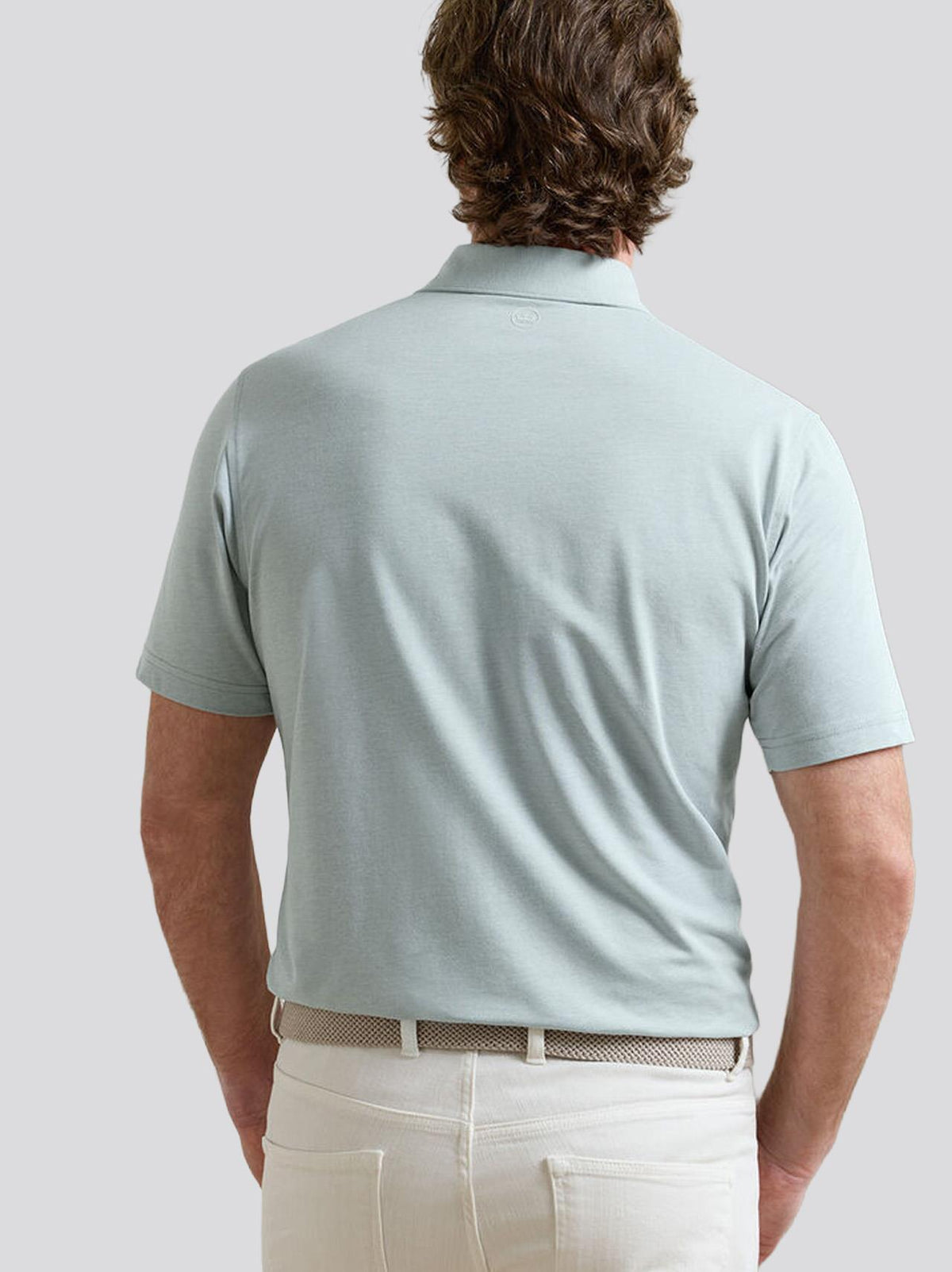 Albatross Cotton-Blend Pique Polo Light Willow