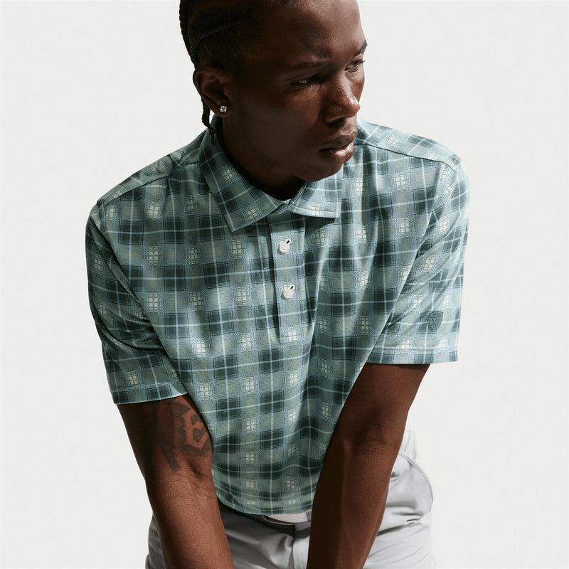 Dri-FIT Tailored Tartan OLC Polo Barely Green/Mineral Slate