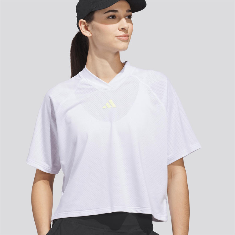 Beyond The Course Climacool Loose V-Neck Top White