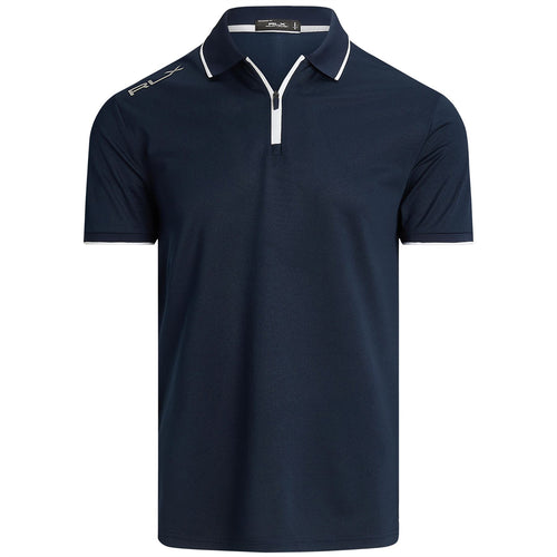 RLX Tailored Fit Performance Pique Zip Polo Refined Navy - AW24