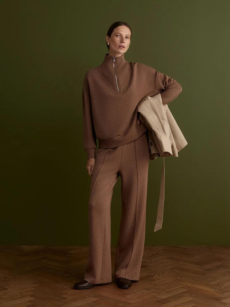The Wide Leg 28 Inch Trousers Golden Bronze Marl