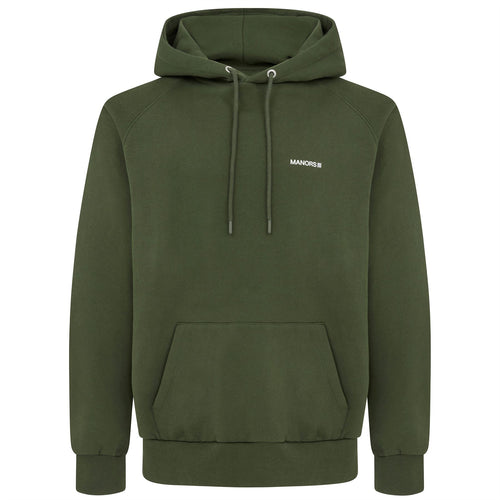 Organic Knitted Cotton Logo Hoodie Green - 2024