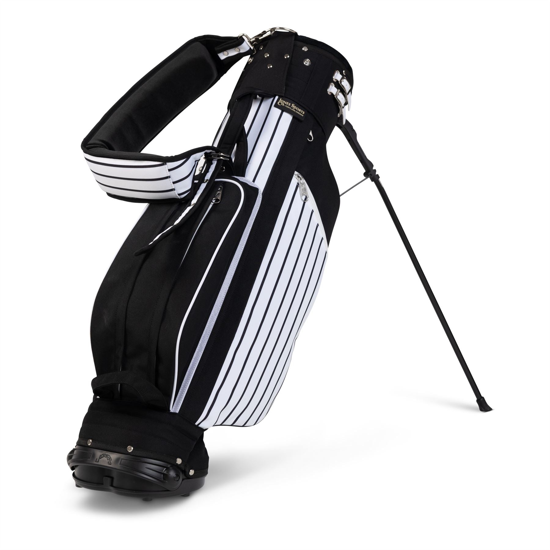 Classic Stand Bag Black Pinstripe