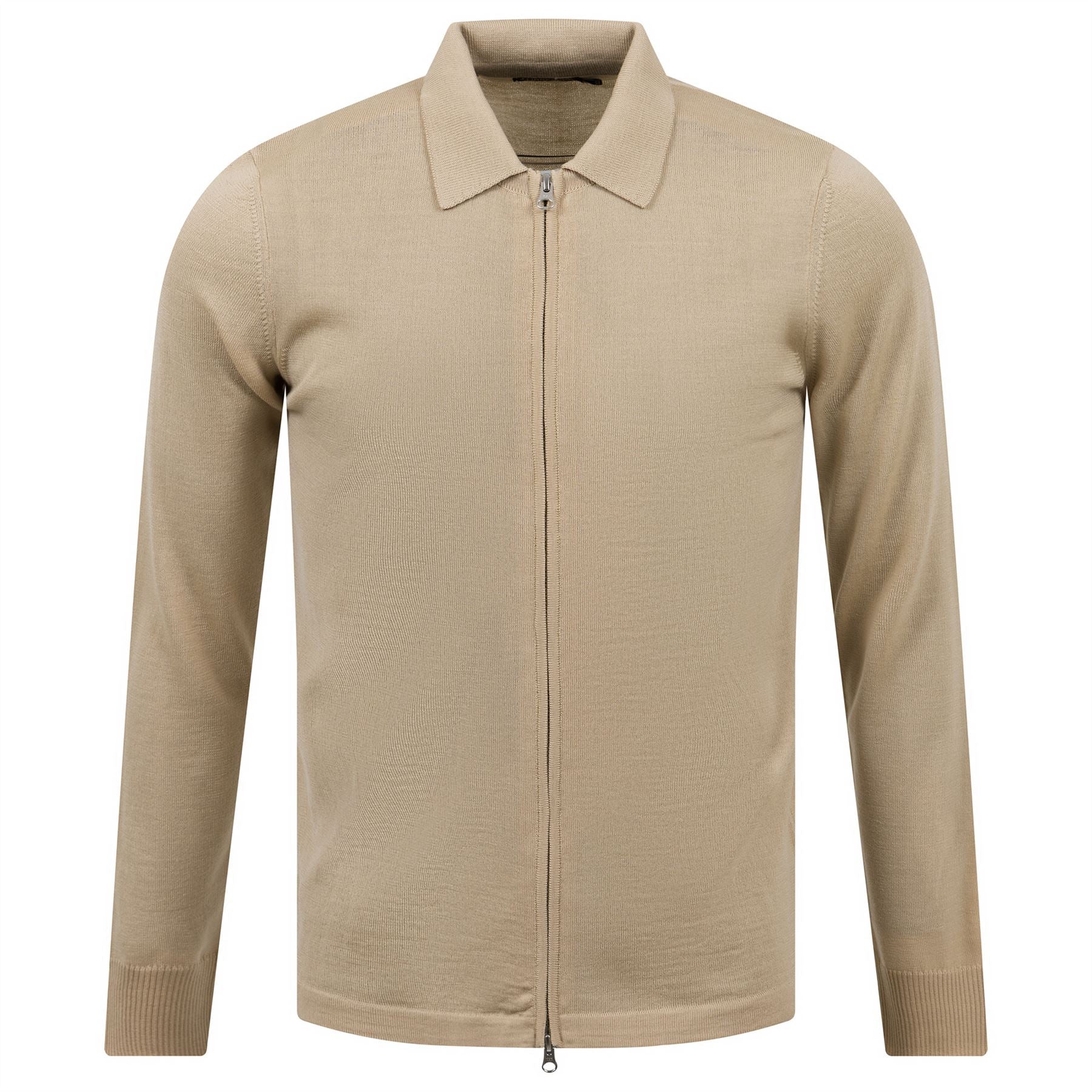 Nyle Merino Zip Cardigan Safari Beige