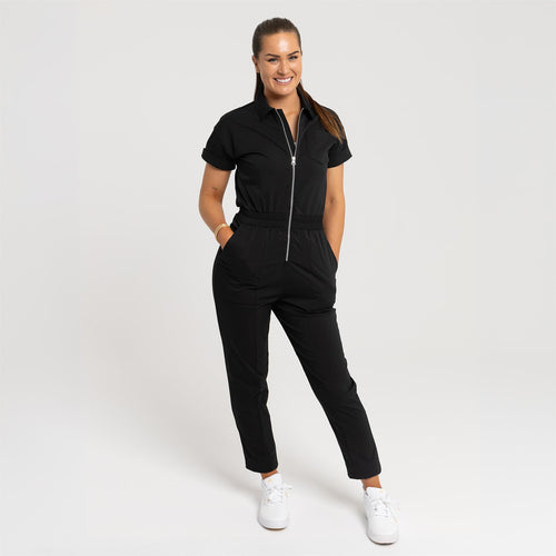 Womens Go-To Loose Fit Jumpsuit Black - AW24