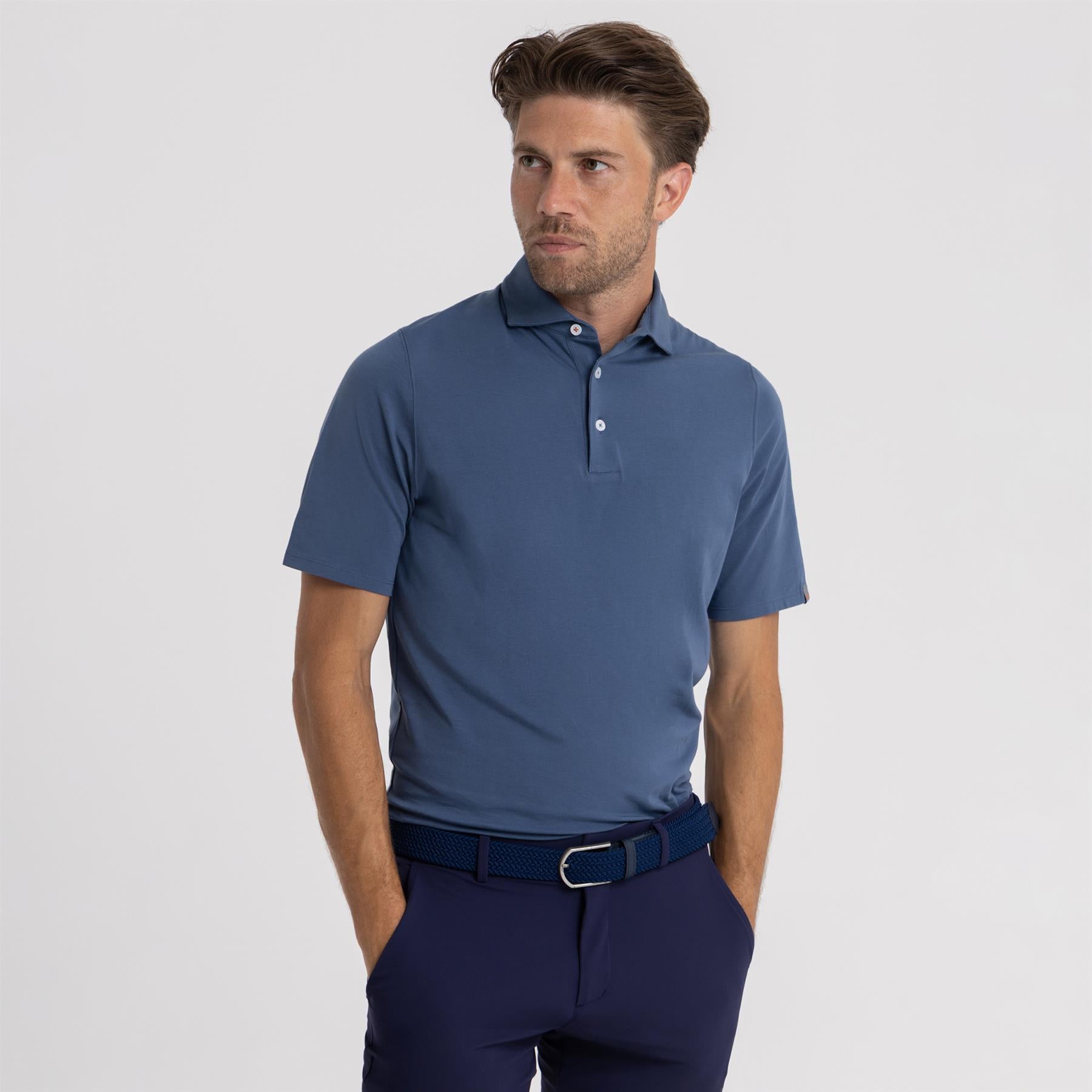 Hollow Pima Polo Admiral Blue