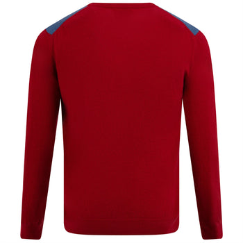 Vertical Stripe Knit Red/Denim
