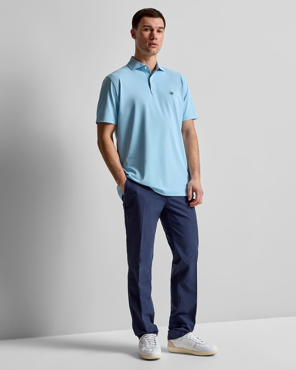 Soul Performance Mesh Polo Blue Frost