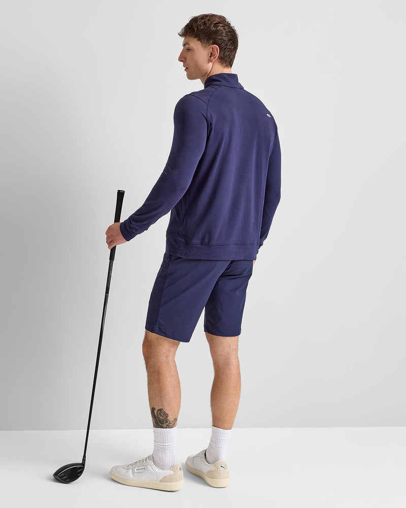 Hollow Pima Half-Zip Atlanta Blue