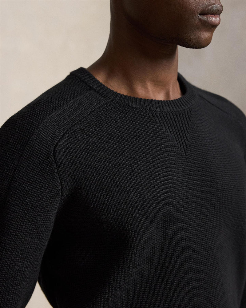 Performance CottonBlend Sweater Polo Black