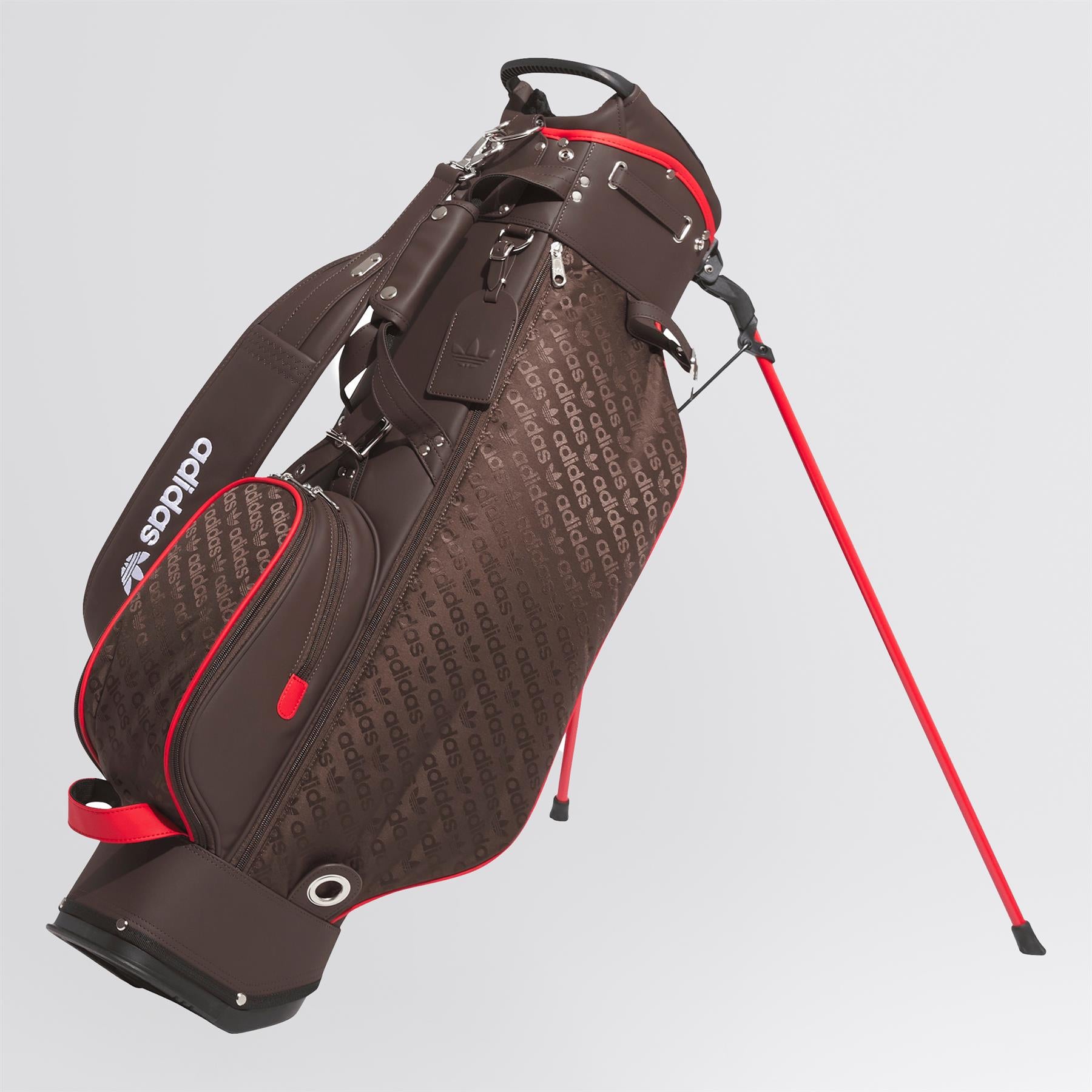 Caddy Stand Bag Dark Brown/Better Scarlet