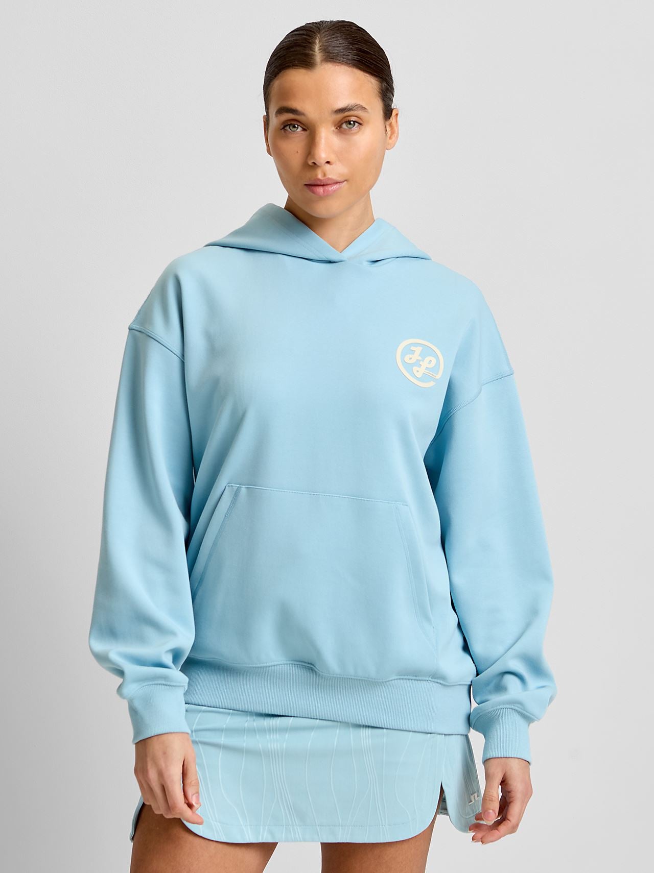 Cove Print Hoodie Forget-Me-Not