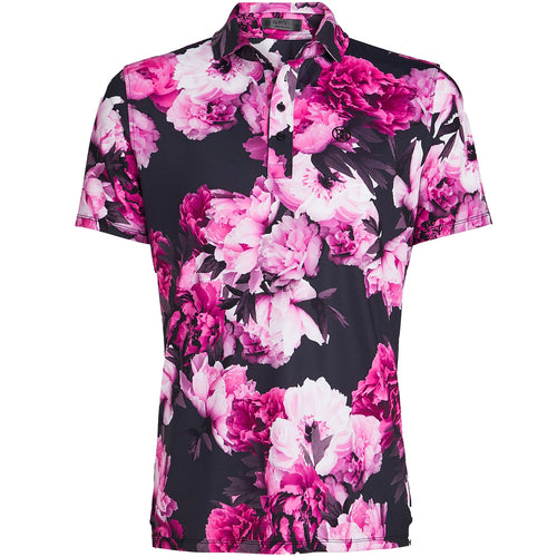 Photo Floral Tech Jersey Tailored Fit Polo Onyx - AW23