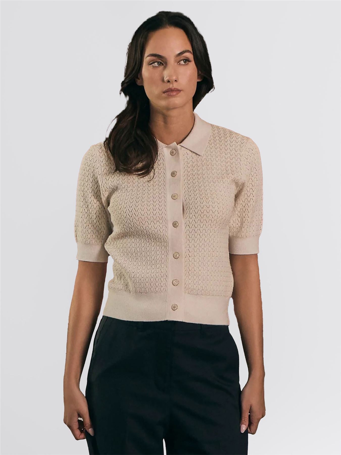 Victoria Polo Pinky White