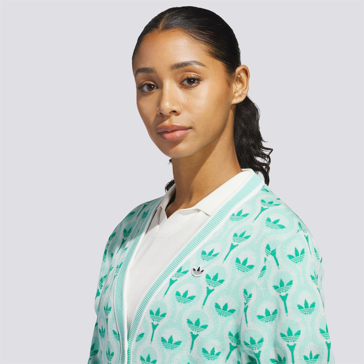 Originals All Over Cardigan White/Clear Mint