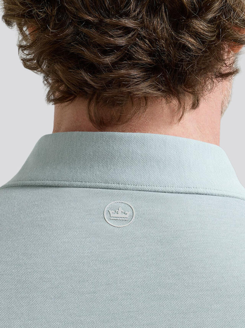 Albatross Cotton-Blend Pique Polo Light Willow