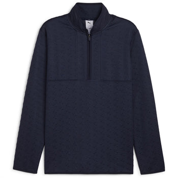 x AP Jacquard Quarter Zip Mid Deep Navy