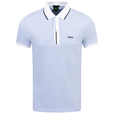 Paddy 3 Cotton Jersey Regular Fit Polo Open Blue - W23
