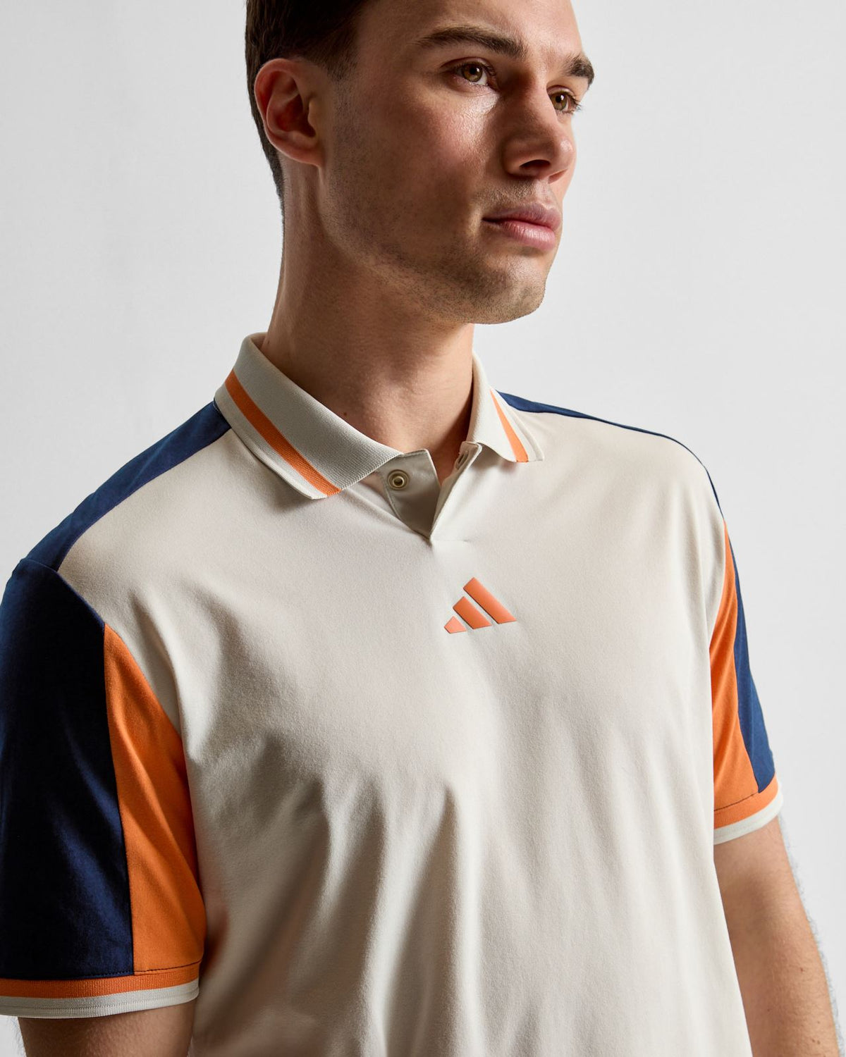 Beyond The Course Vent Twistknit Polo Orbit Grey/Collegiate Navy