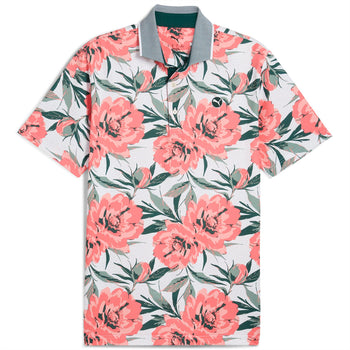 MATTR Beautiful Game Polo White Glow/Red Fire