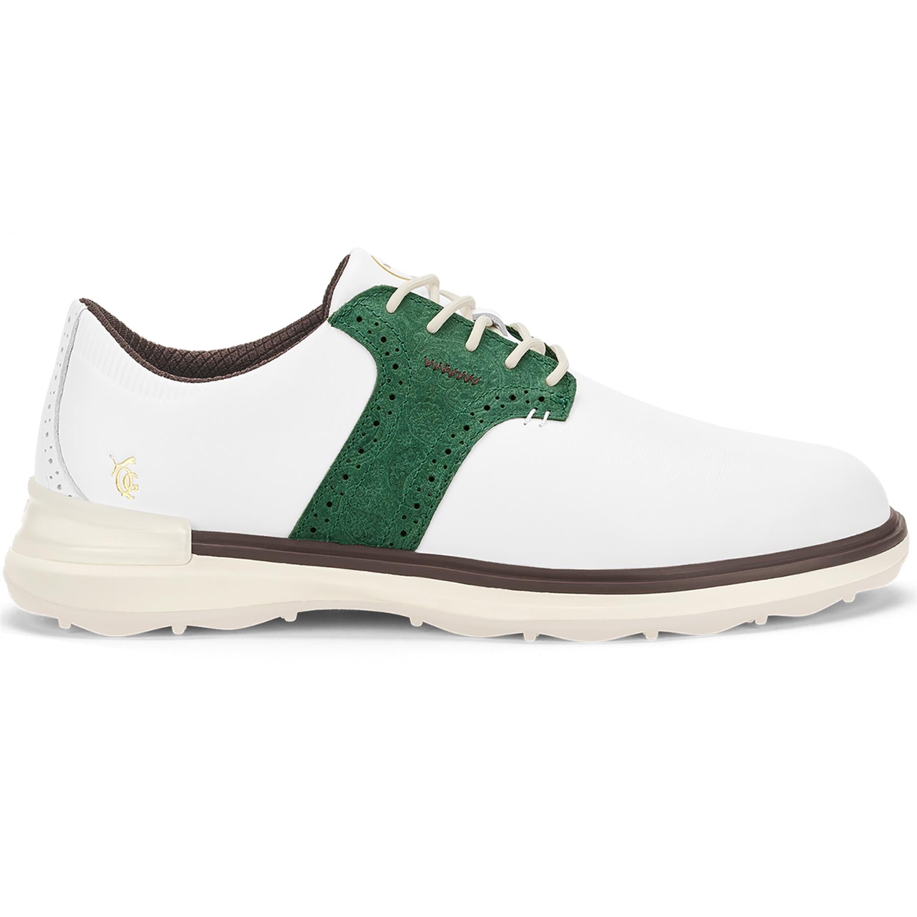 x QGC Avant Leather Spikeless Golf Shoes White/Green