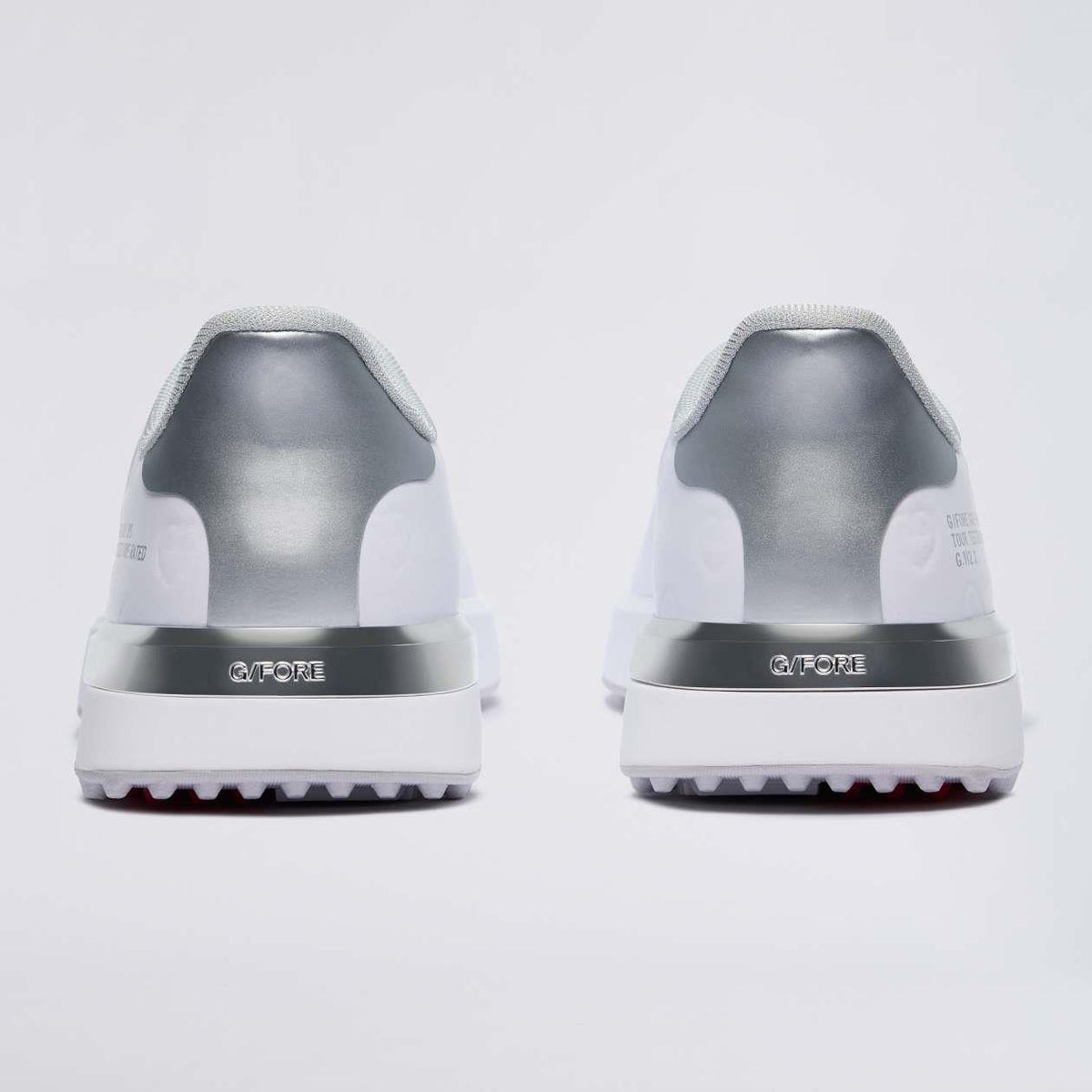 G.112 Embossed Heart G'S Spikeless Golf Shoes Snow/Silver