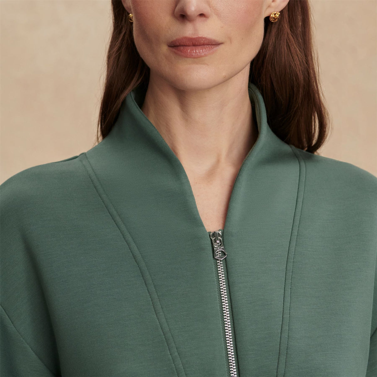 Davidson Sweat Half Zip Dark Forest