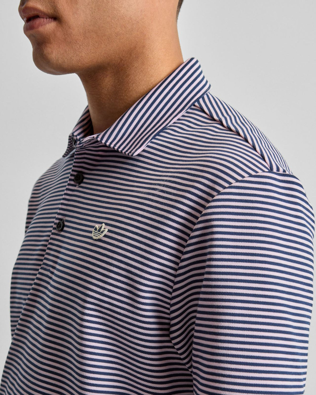 Originals Stripe Pique Polo Clear Pink/Night Indigo