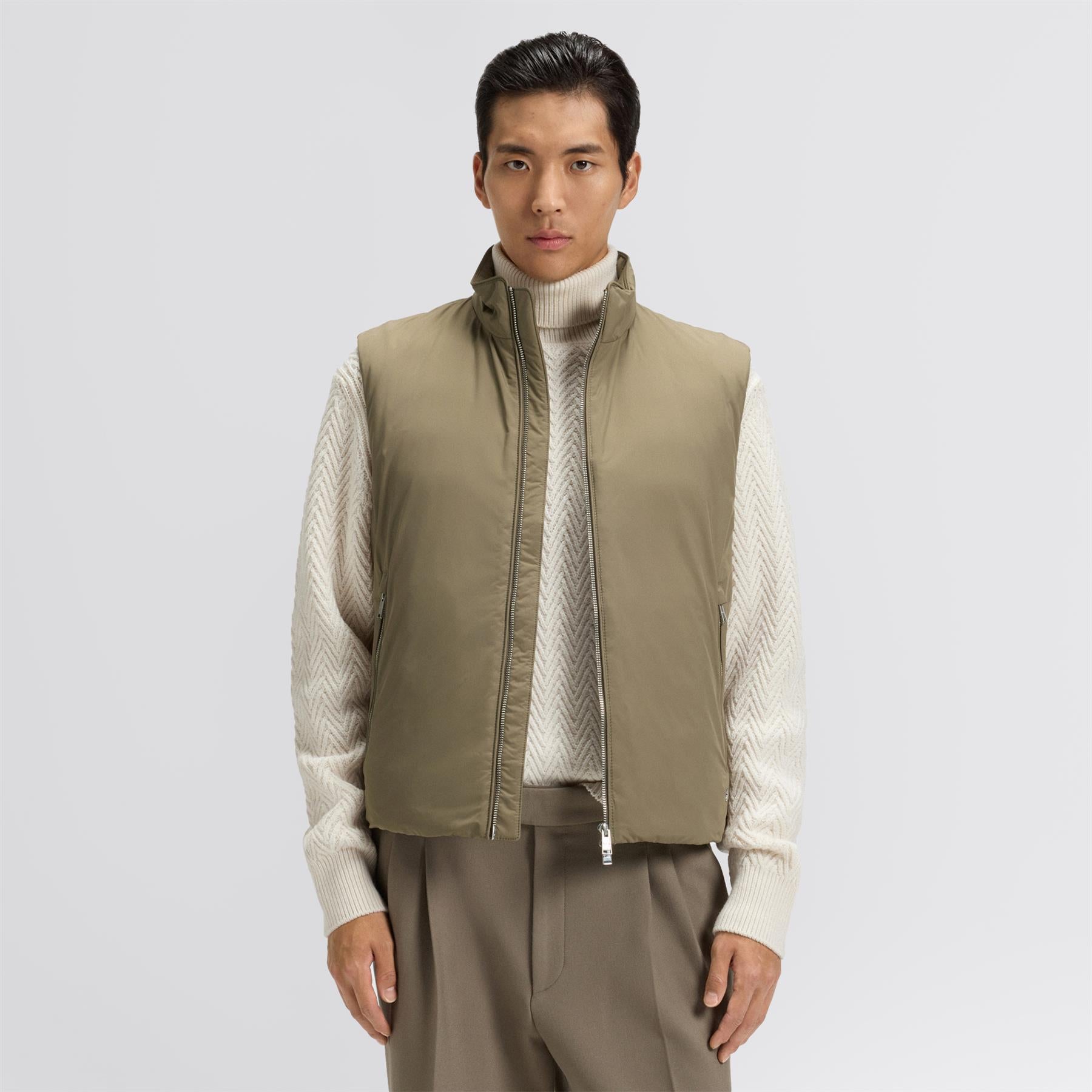 H-Darens Gilet Open Brown