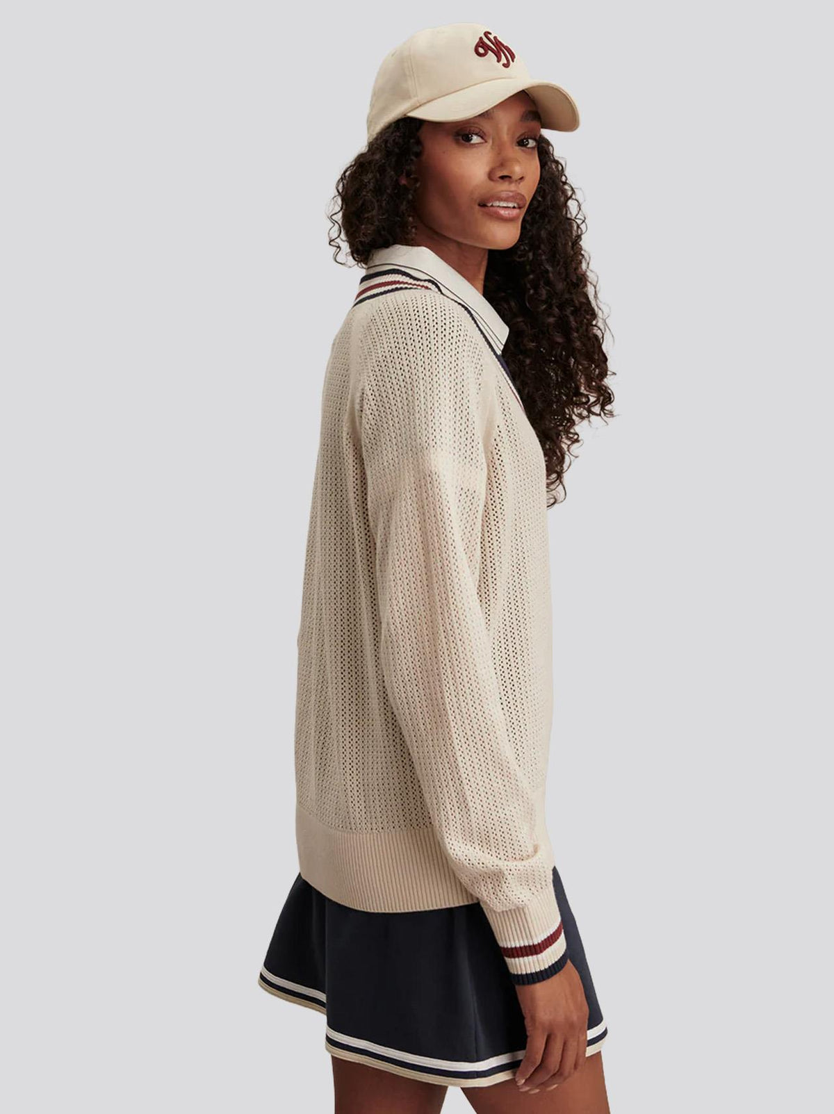 Maurice V-Neck Sweater Oat Milk