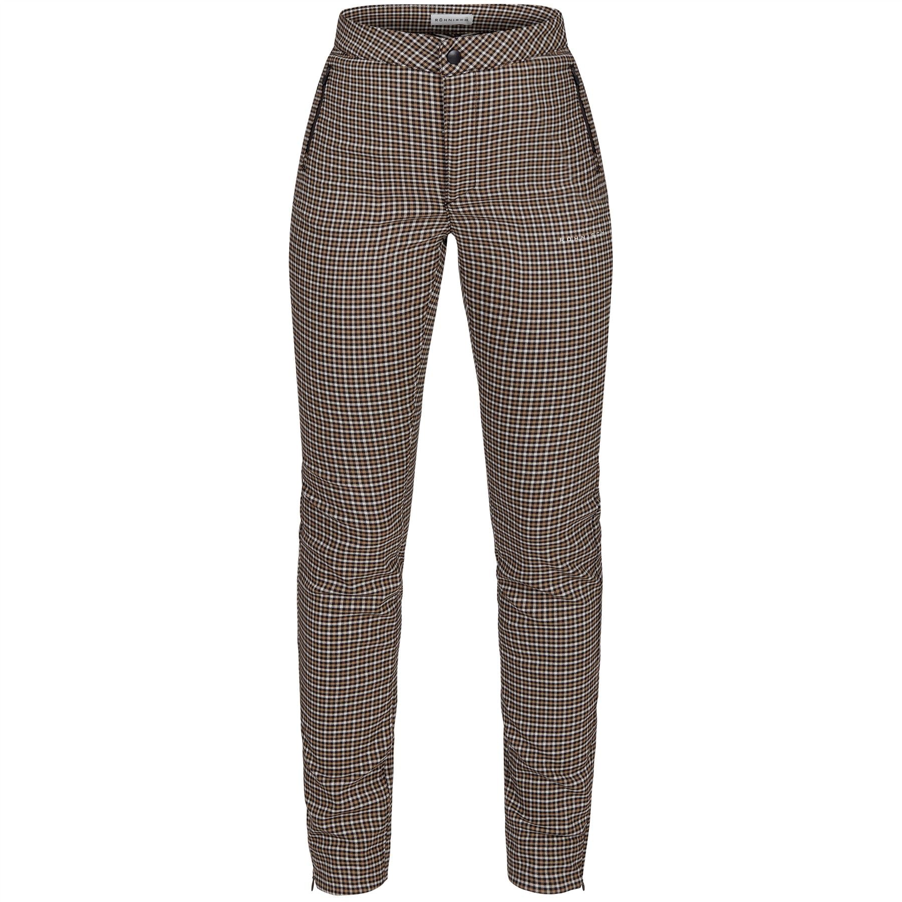 Jess Yarn Dye Trousers Check Brown