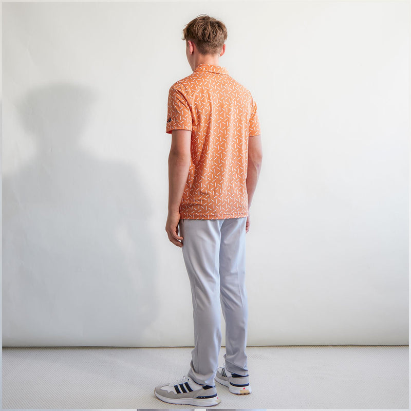 Boys Climacool Ultimate365 Printed Mesh Polo Dusky Orange